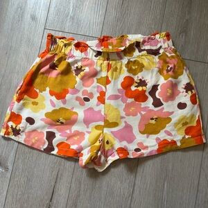 Lush Casual Summer Floral Print Shorts Size M